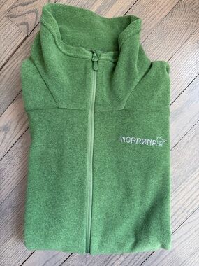 Men’s Norrona Green Full-Zip Fleece Jacket